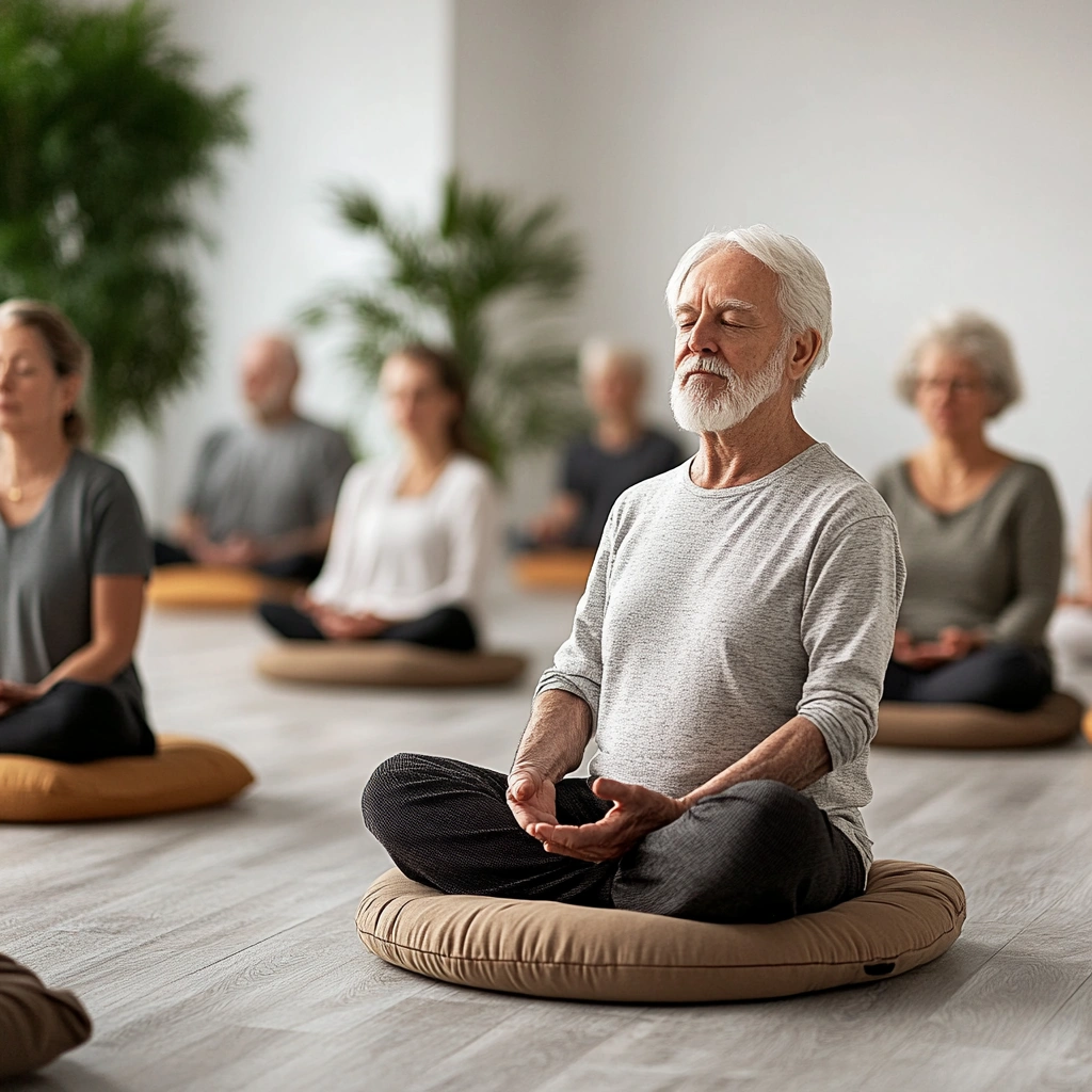 Майстер-клас з медитації для групи пенсіонерів